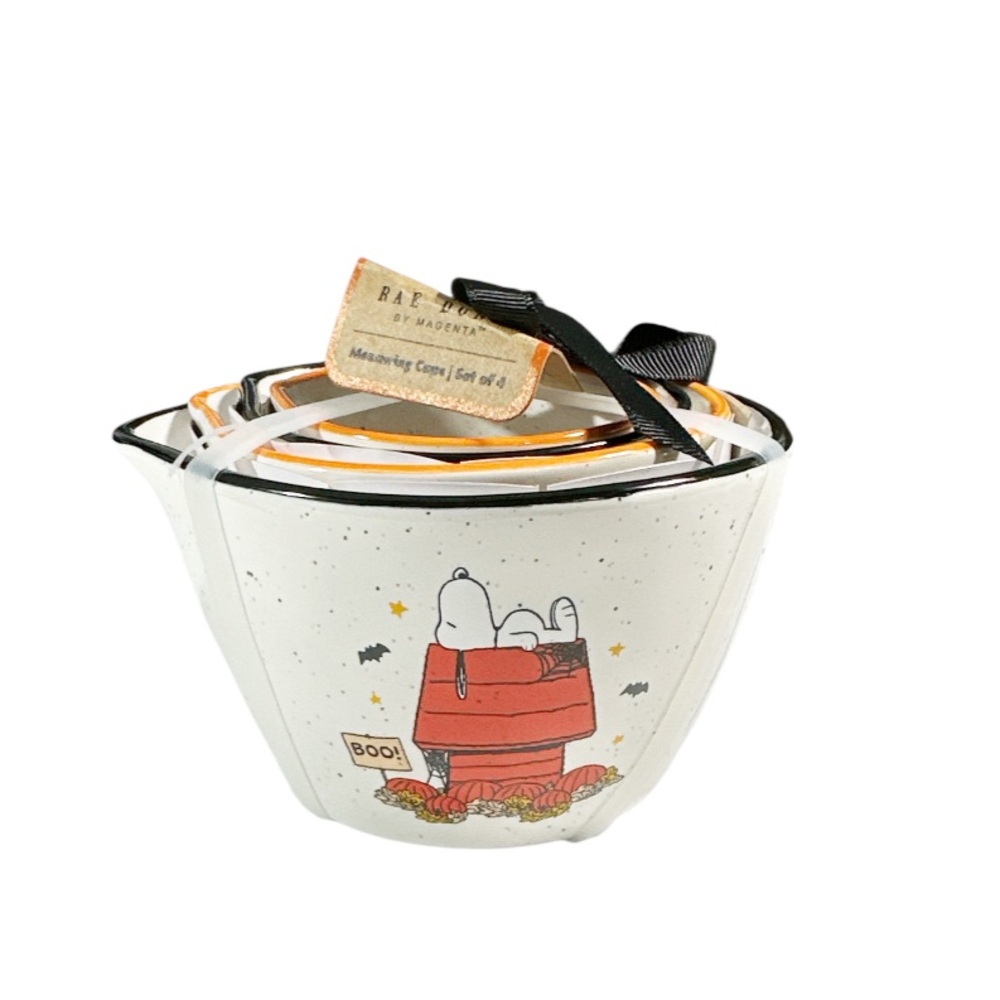 NEW VHTF Rae Dunn/Peanuts New Release 2025 Halloween Measuring Cup Set/4 🎃🎃🎃 - Picture 2 of 9